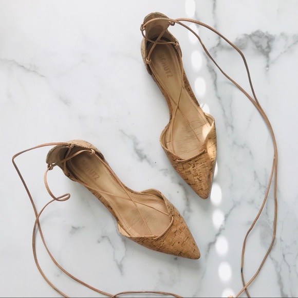 SCHUTZ Shoes - Schutz cork  lace up d'orsay flats